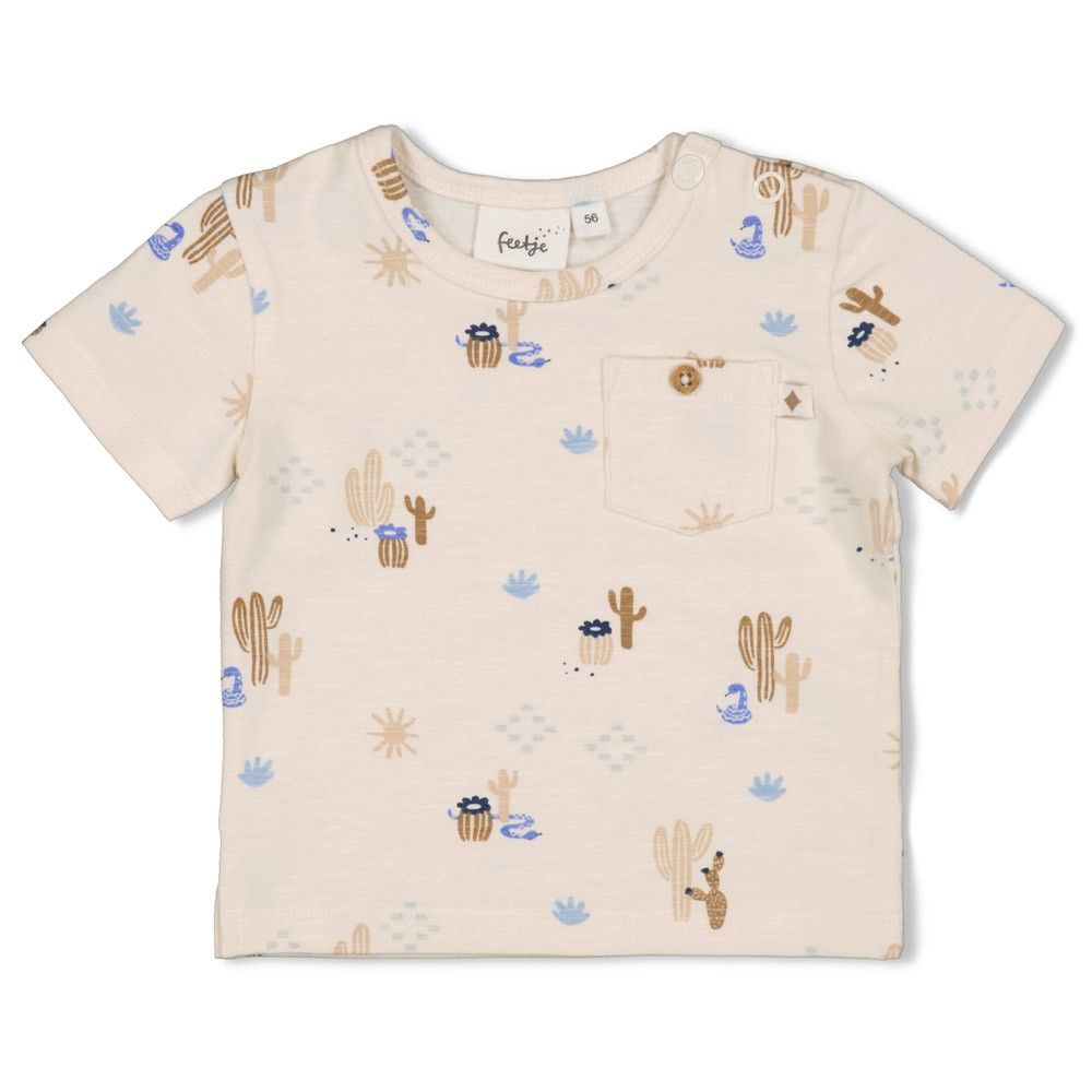 Feetje T-shirt AOP - Sssiesta Offwhite