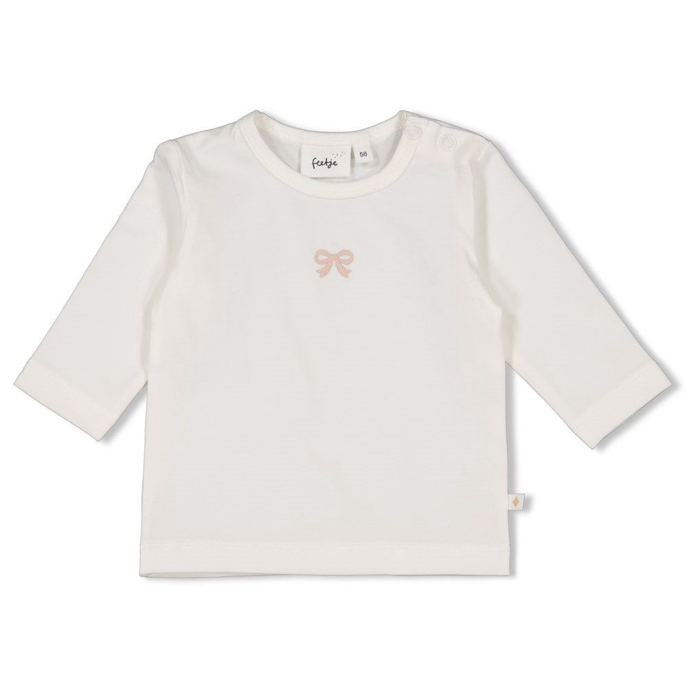 Feetje Longsleeve embroidery strik - The Knits Offwhite