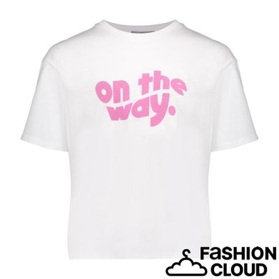 Geisha T-shirt on the way  62138K-41 000010 - off-white/lavender