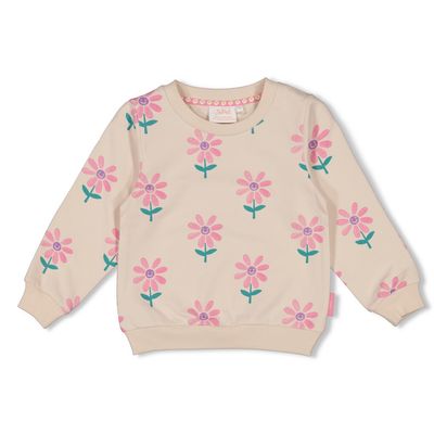 Jubel Sweater AOP - Rolling into Spring Offwhite
