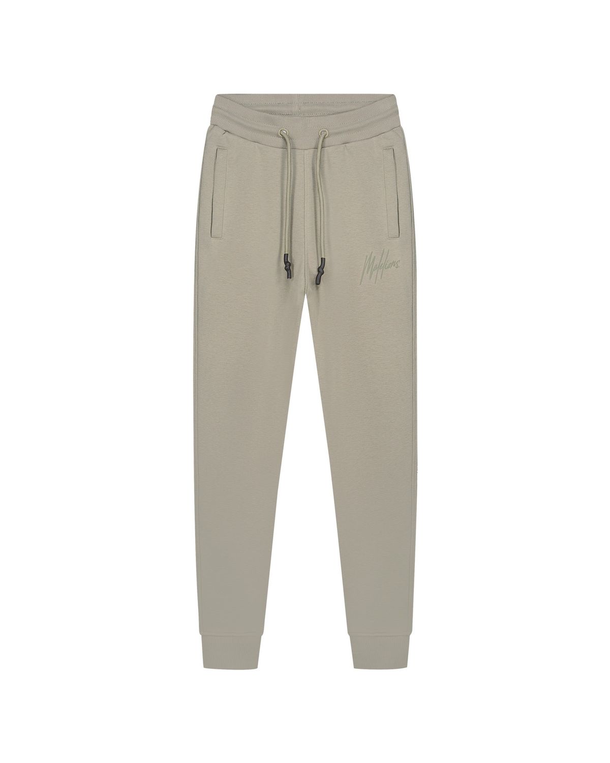 Malelions Junior Striped Signature Sweatpants Olive Green
