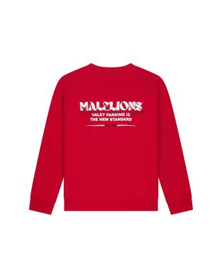 Malelions Junior Relaxed Valet Sweater Red