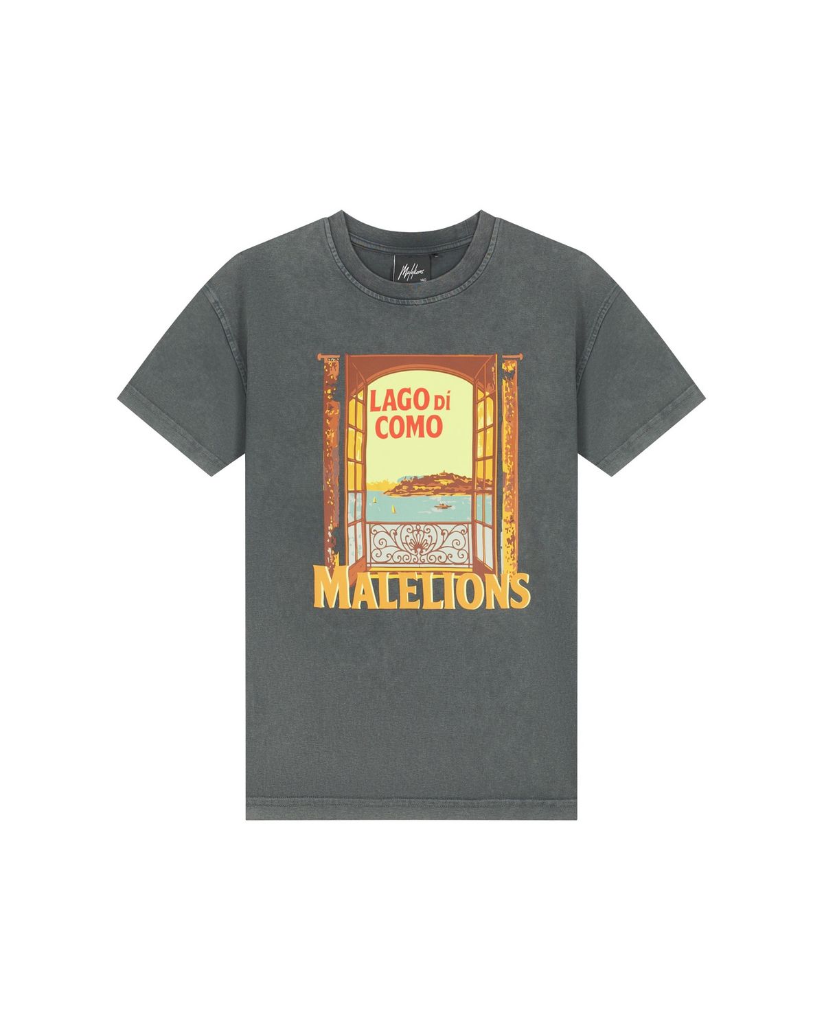 Malelions Junior Relaxed Lago Di Como T-Shirt Acid Wash