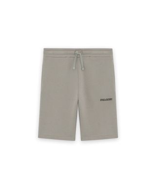 Lyle &amp; Scott Logo Print Sweat Short  MLB2434V W742 Cold Grey