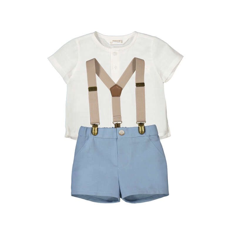 Mayoral short set with shirt          Blue       1278