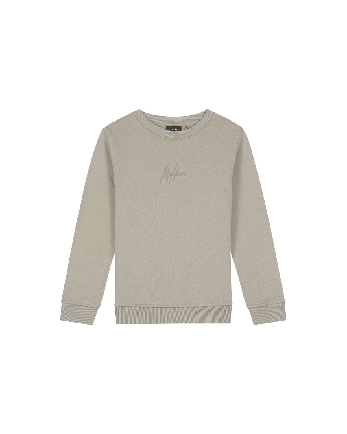 Malelions Junior Striped Signature Sweater Olive Green