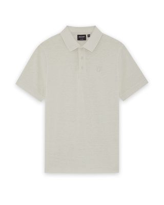 Lyle &amp; Scott Linen Blend Polo Shirt  SPB2204V W870 Cove