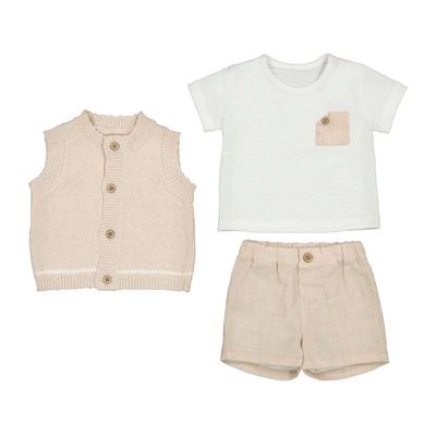 Mayoral Shorts w/ vest set            Wheat      1279