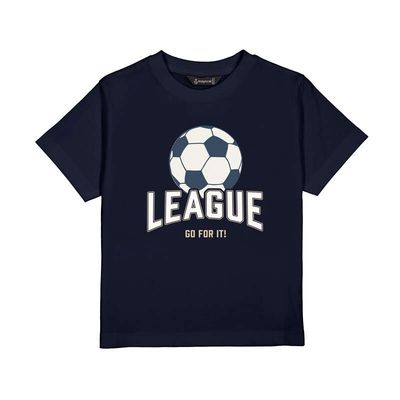 Mayoral Shirt "league" applique       Navy       3074