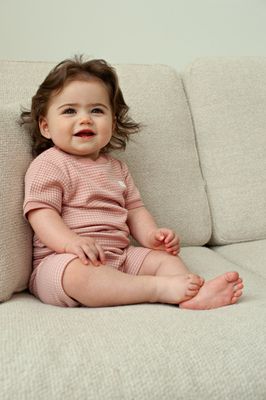 Feetje Shortama wafel - Summer Special Mauve