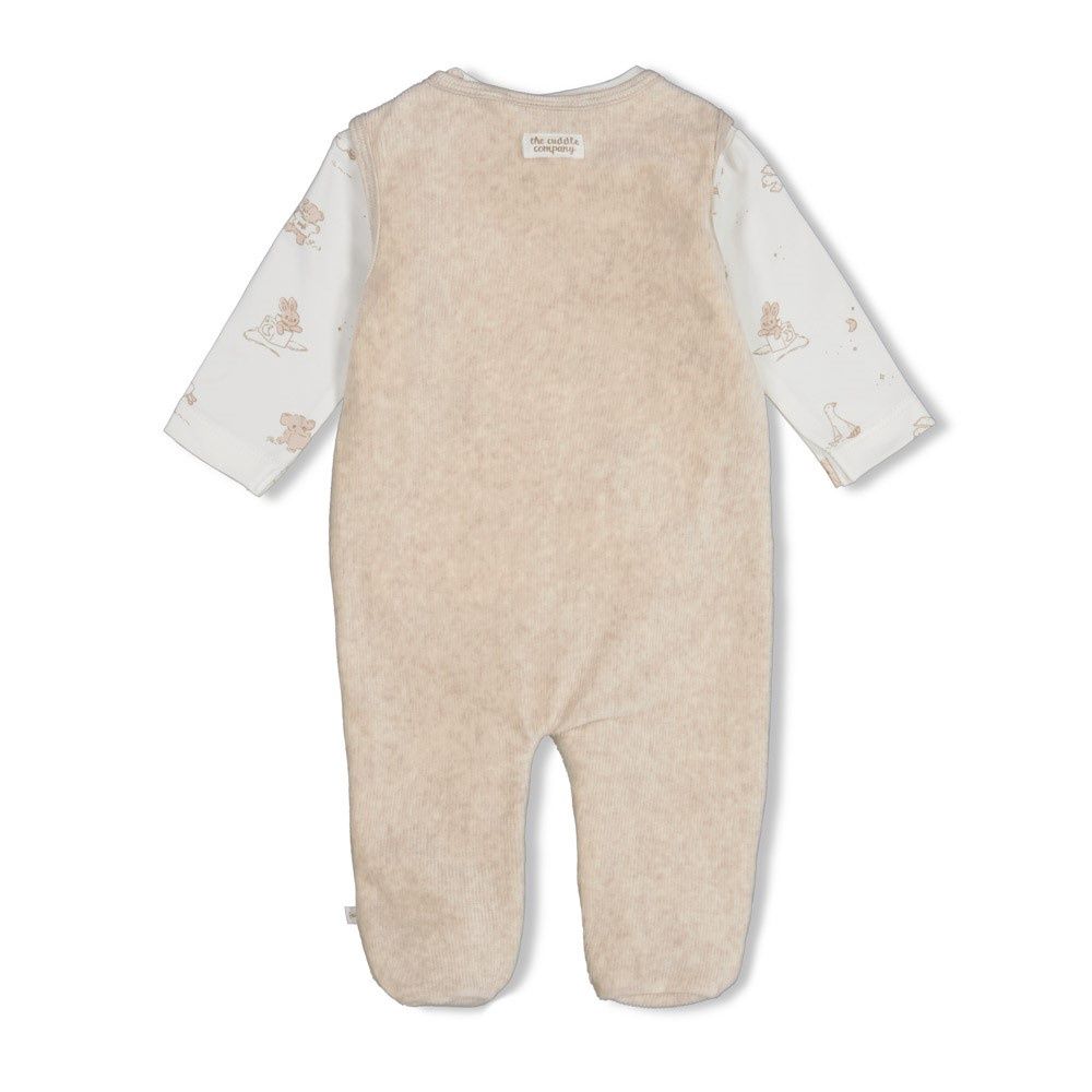 Feetje 2-dlg Boxpak velours rib - The Cuddle Company Taupe melange