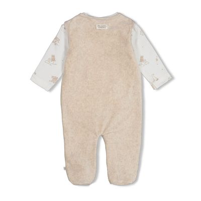 Feetje 2-dlg Boxpak velours rib - The Cuddle Company Taupe melange