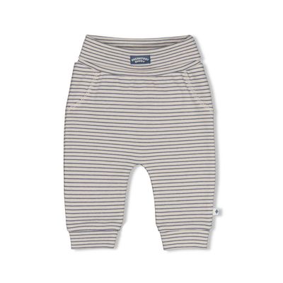 Feetje Broek rib met streep - Breakfast Buddy Blauw