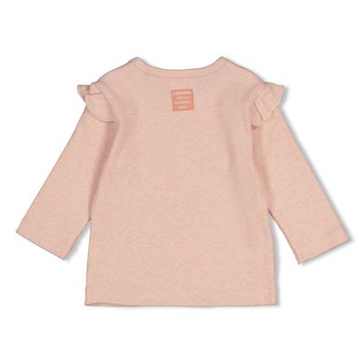 Feetje Longsleeve rib - Fall in Love Roze melange