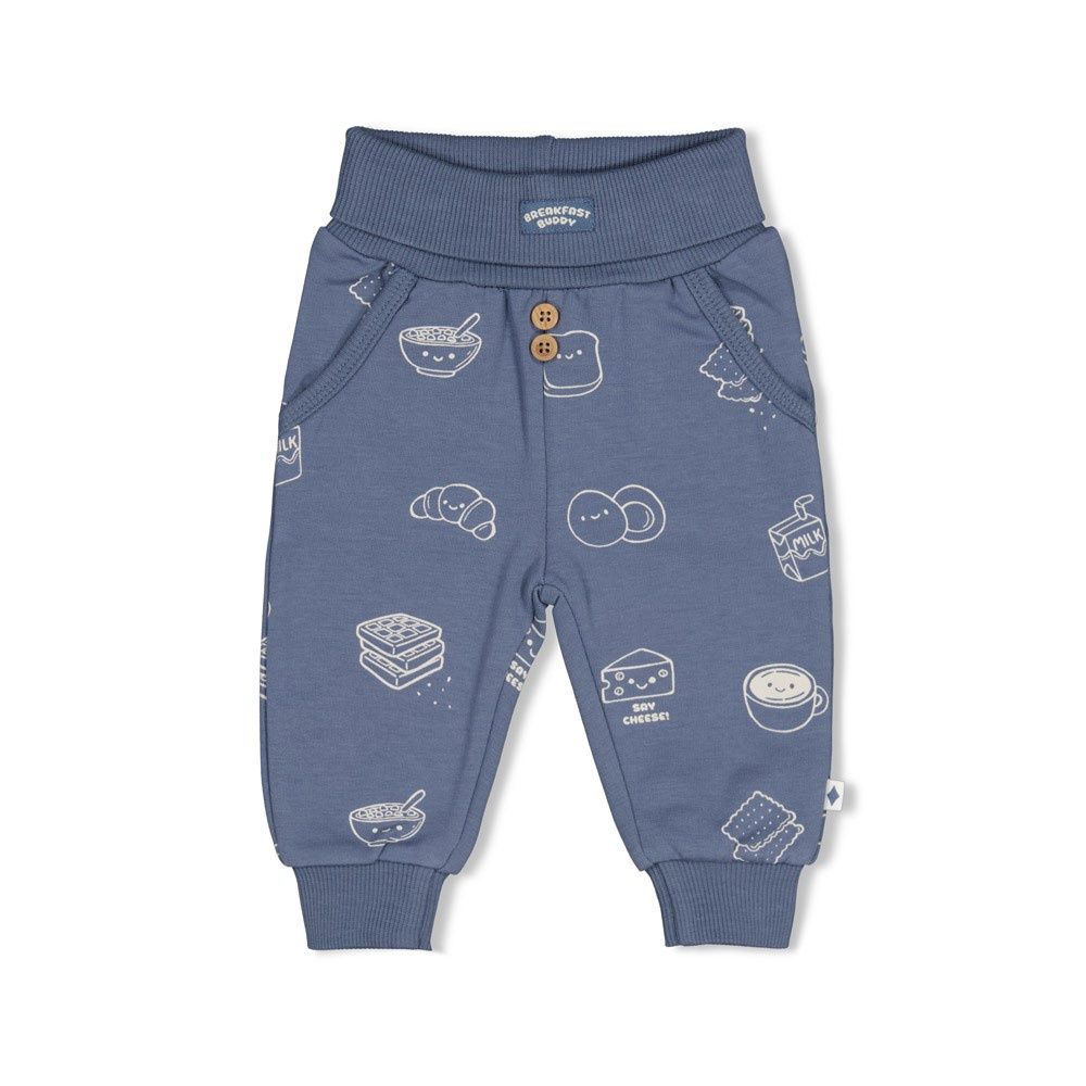 Feetje Broek AOP - Breakfast Buddy Blauw