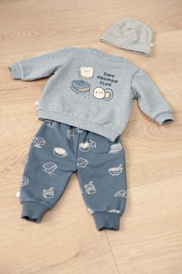 Feetje Broek AOP - Breakfast Buddy Blauw