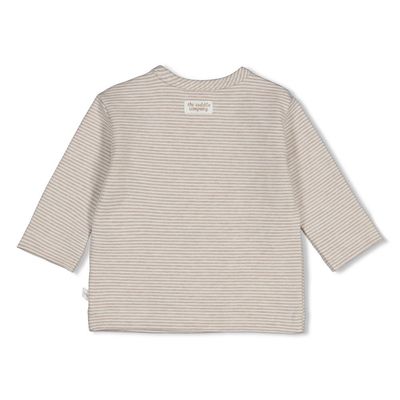 Feetje Longsleeve streep - The Cuddle Company Bruin melange