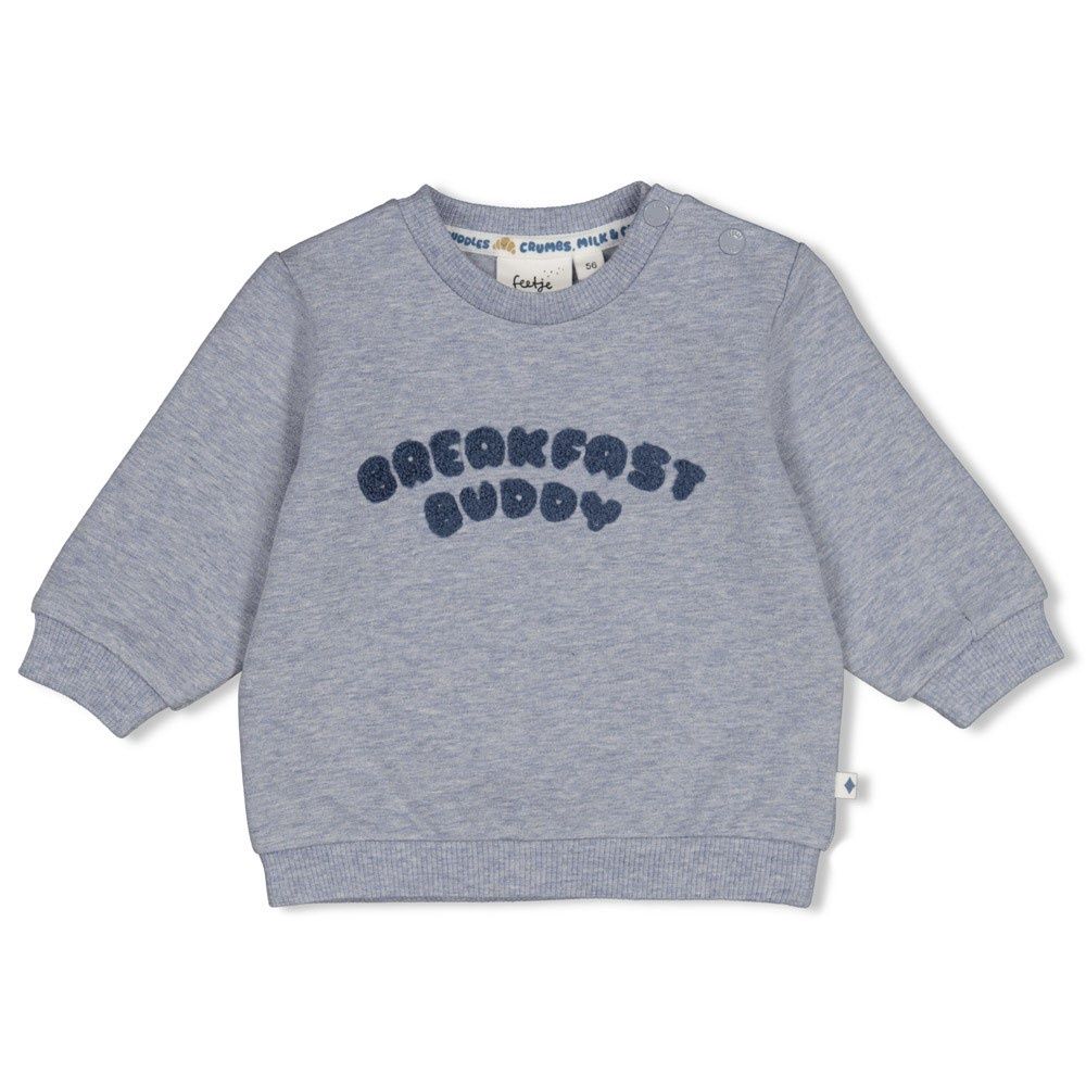 Feetje Sweater - Breakfast Buddy Blauw melange