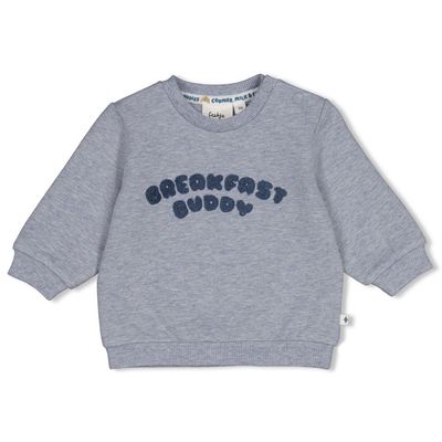 Feetje Sweater - Breakfast Buddy Blauw melange