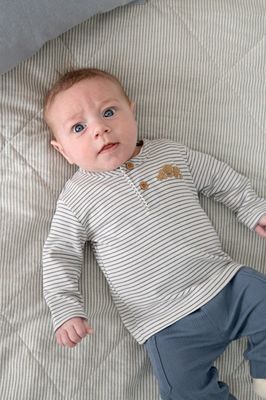 Feetje Broek rib - Breakfast Buddy Blauw