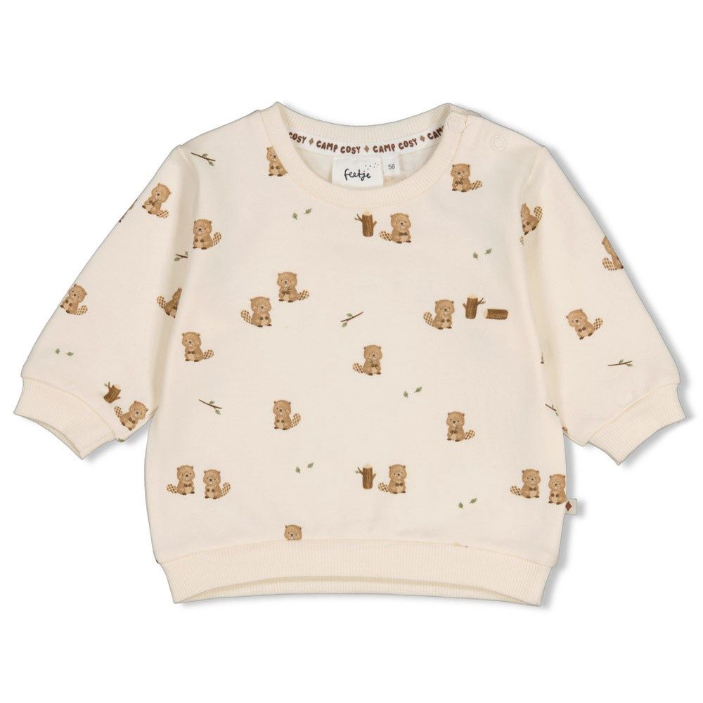 Feetje Sweater AOP relaxed fit - Tiny Timber Tales Offwhite