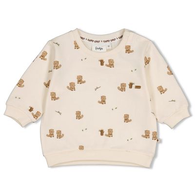 Feetje Sweater AOP relaxed fit - Tiny Timber Tales Offwhite
