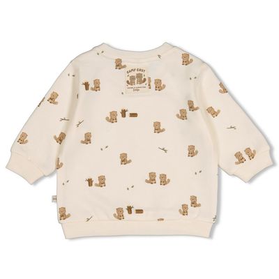 Feetje Sweater AOP relaxed fit - Tiny Timber Tales Offwhite