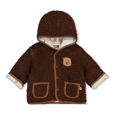 Feetje Omkeerbaar teddy jasje met capuchon - Tiny Timber Tales Bruin