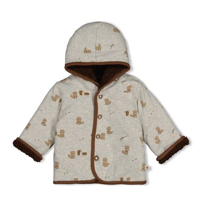 Feetje Omkeerbaar teddy jasje met capuchon - Tiny Timber Tales Bruin