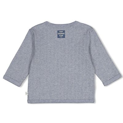 Feetje Overslagshirt rib - Breakfast Buddy Blauw melange