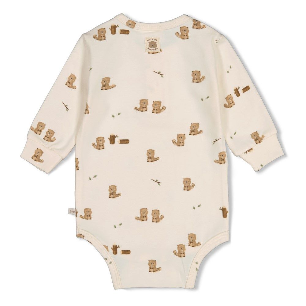 Feetje Romper AOP - Tiny Timber Tales Offwhite