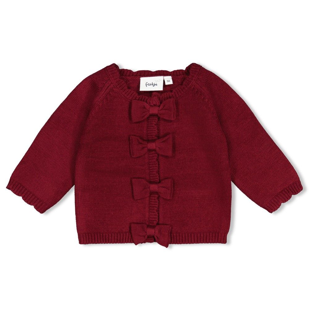 Feetje Vestje gebreid - My Little Love Bordeaux