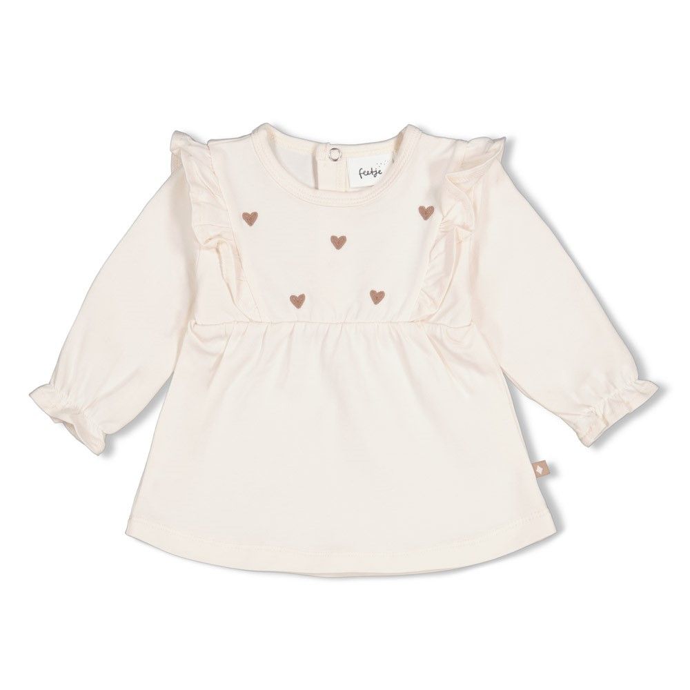 Feetje Longsleeve ruches - My Little Love Offwhite