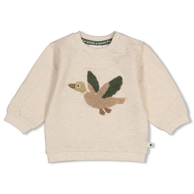 Feetje Sweater - Wiggle and Waddle Offwhite melange