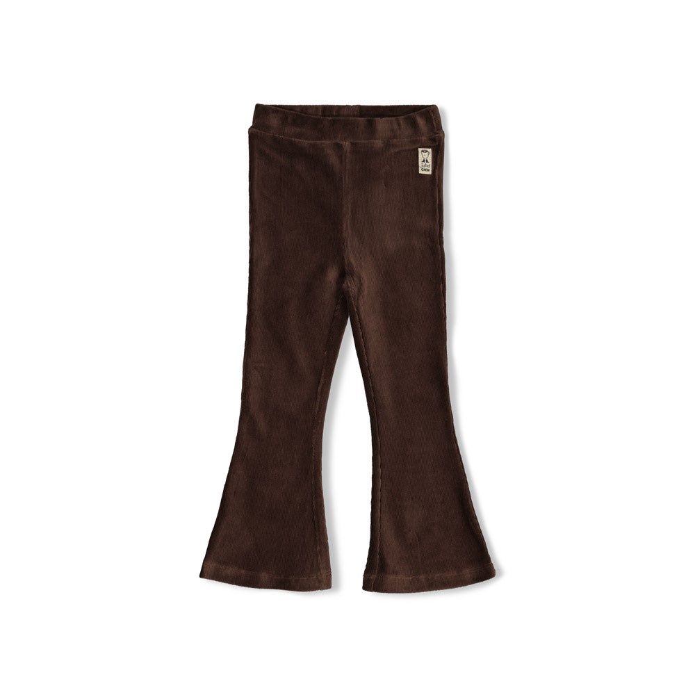 Jubel Flared broek velours rib - City Chic Bruin