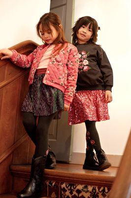 Jubel Sweater relaxed fit - Moon Flowers Grijs