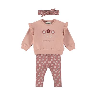 Dirkje 3 pc set, Sweater, Leggings, Headband M60303-35 Misty rose