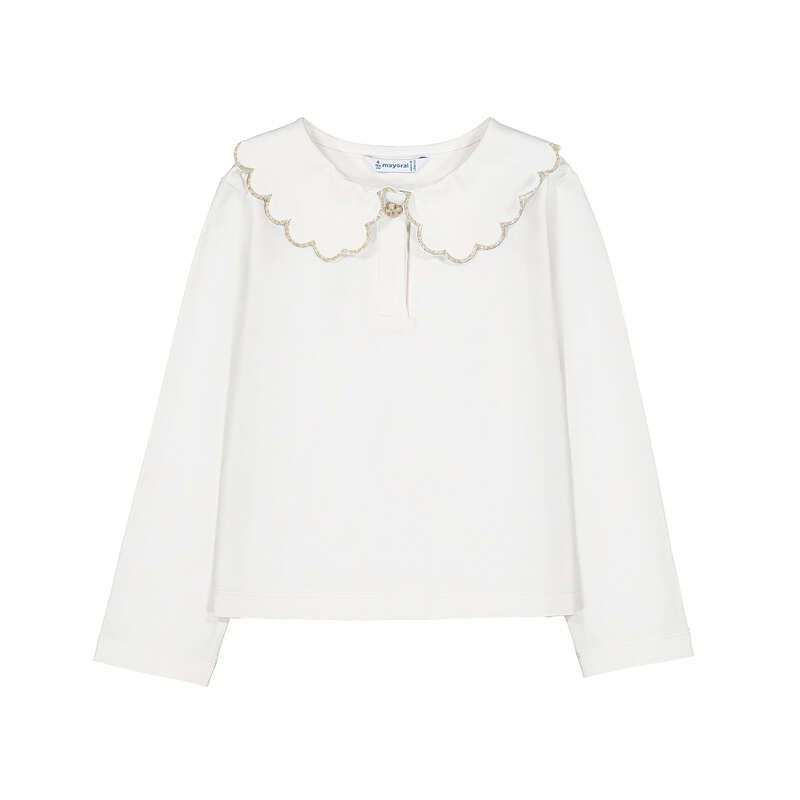 Mayoral L/s basic polo 131 Nat-champa