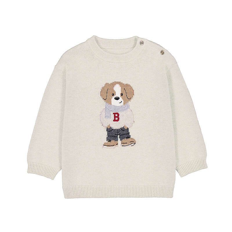 Mayoral Character intarsia sweater 2377 H. Stone