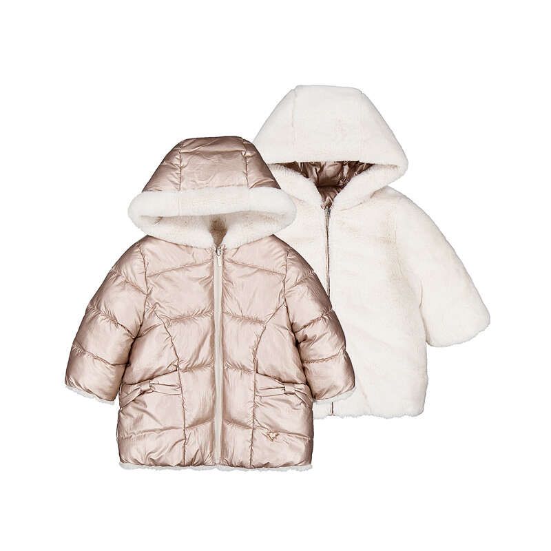 Mayoral Reversible faux fur jacket 2439 Bronze
