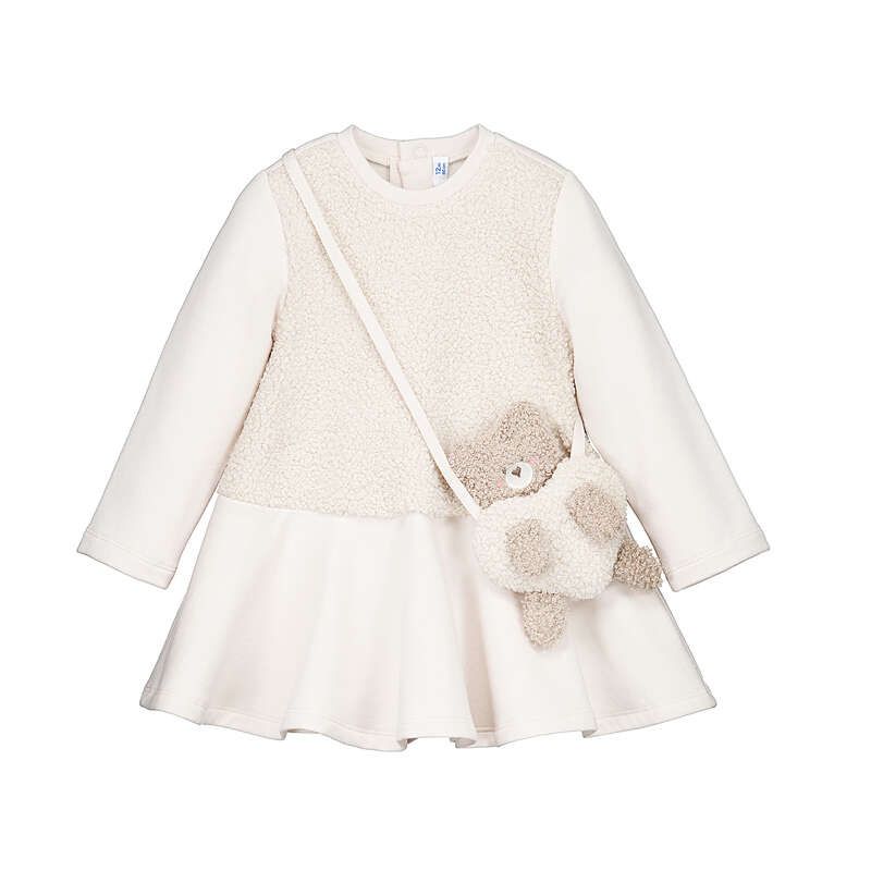 Mayoral Combined dress with bag 2904 Light khak