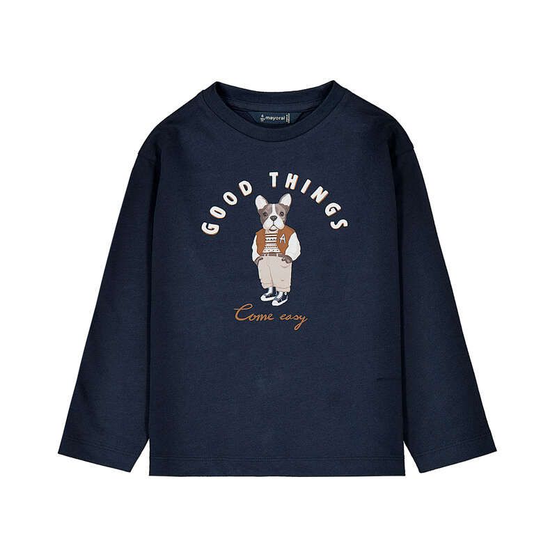 Mayoral l/s dog print t-shirt 4021 Ink
