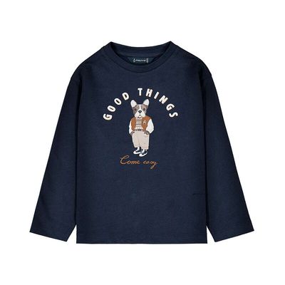 Mayoral l/s dog print t-shirt 4021 Ink