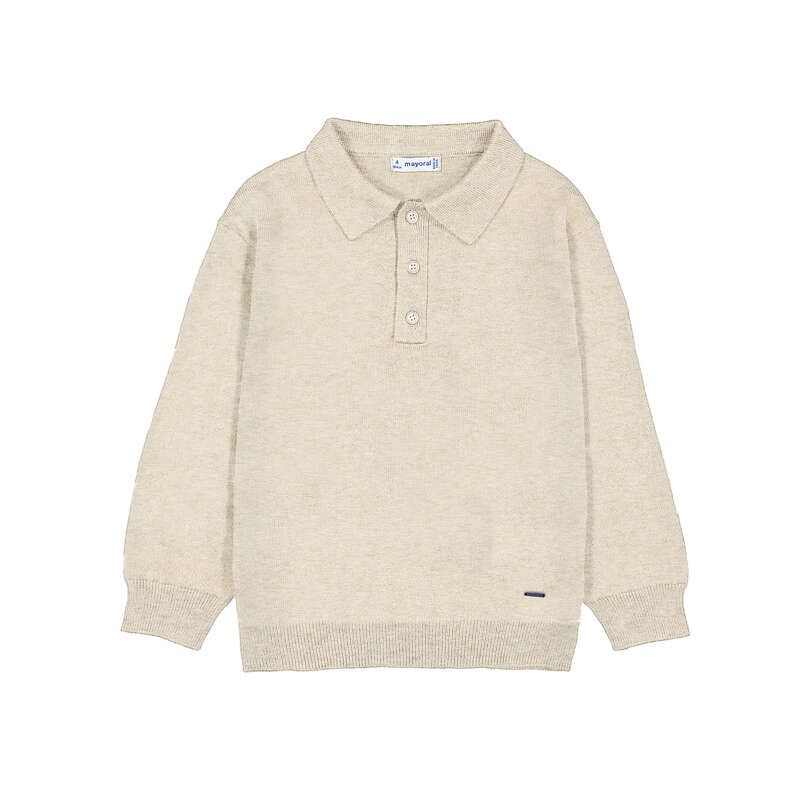 Mayoral L/s knit polo 4101 H. Stone