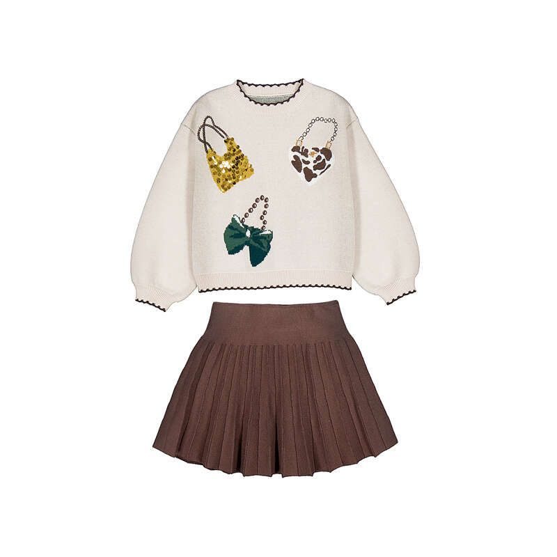 Mayoral Tricot skirt set 4933 Coffee