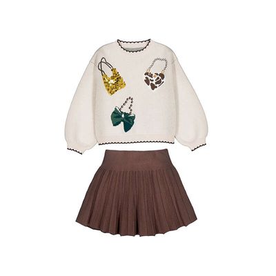Mayoral Tricot skirt set 4933 Coffee
