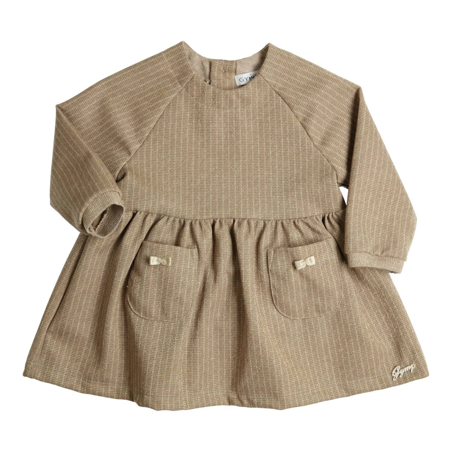 Gymp Dress Laurien Beige - Gold