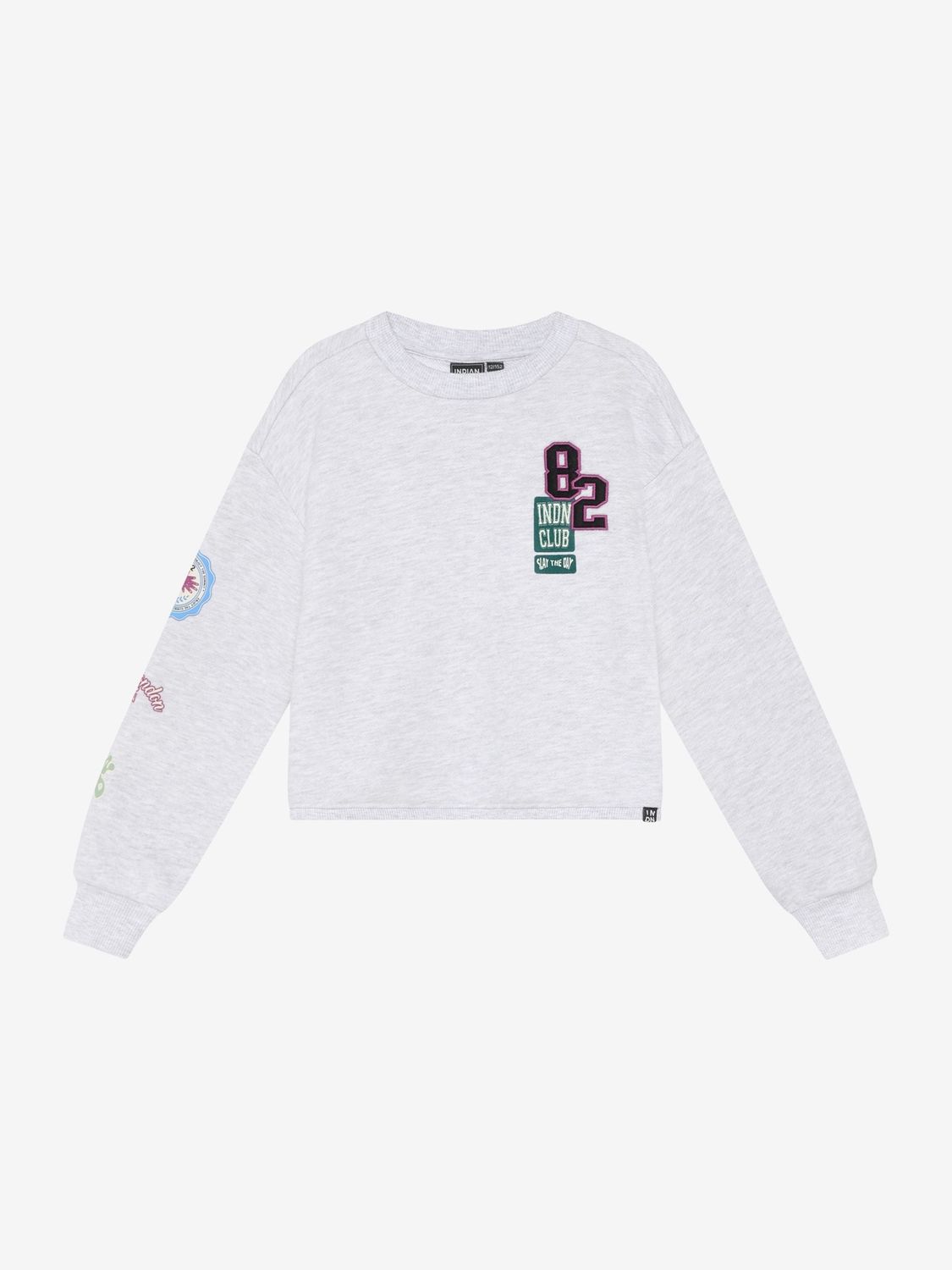 Indian bluejeans Sweater Patches Grey White Melange