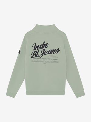 Indian bluejeans Zip Sweater INDN Brushed Dust Green