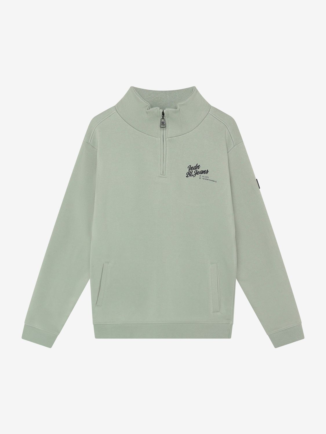 Indian bluejeans Zip Sweater INDN Brushed Dust Green